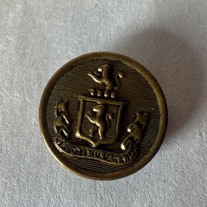 Vintage U.S. Military Brass Lion Crest Button